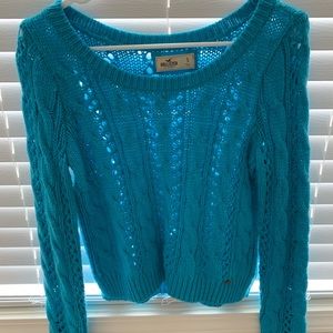 Blue Cropped Sweater